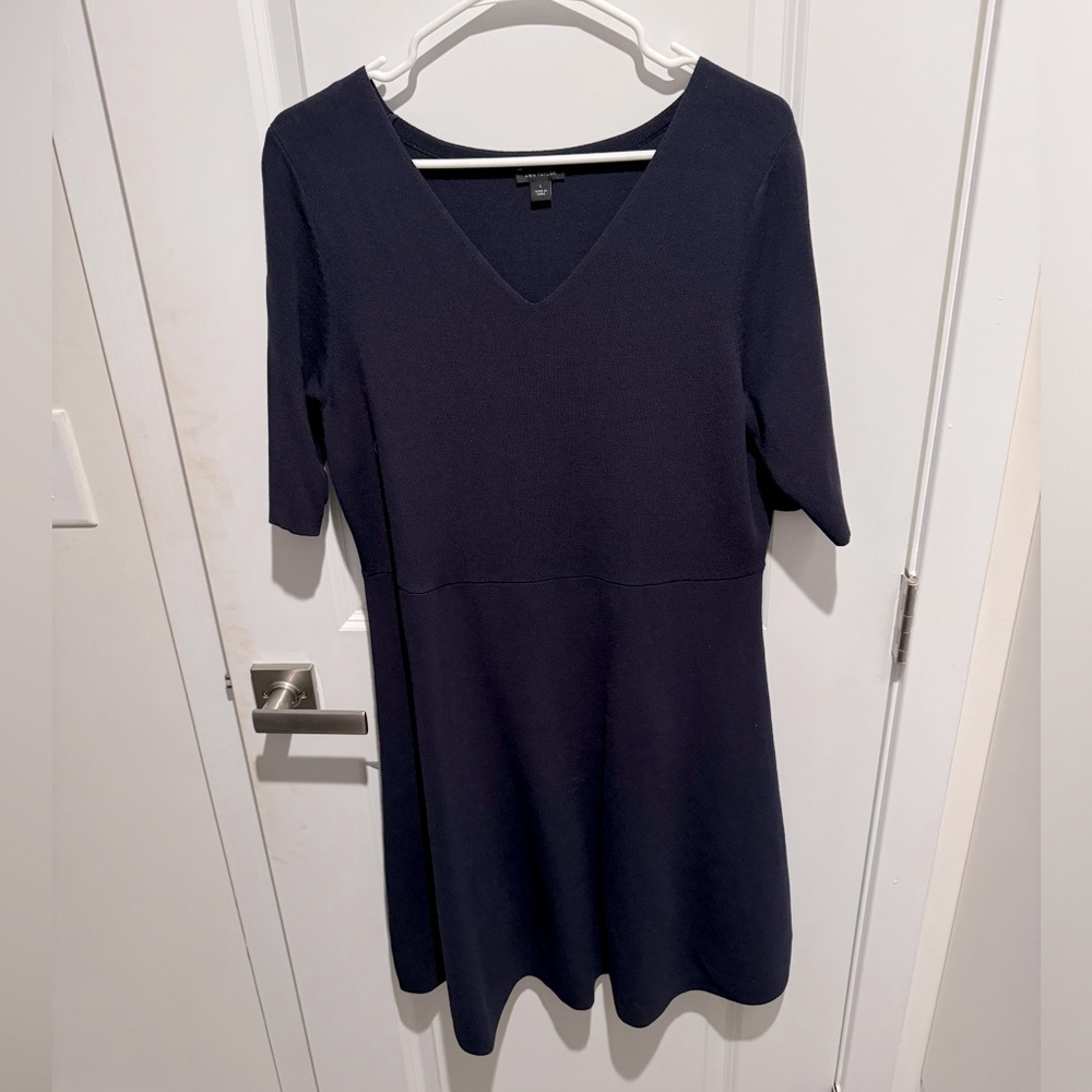 Ann Taylor blue dress, size large.